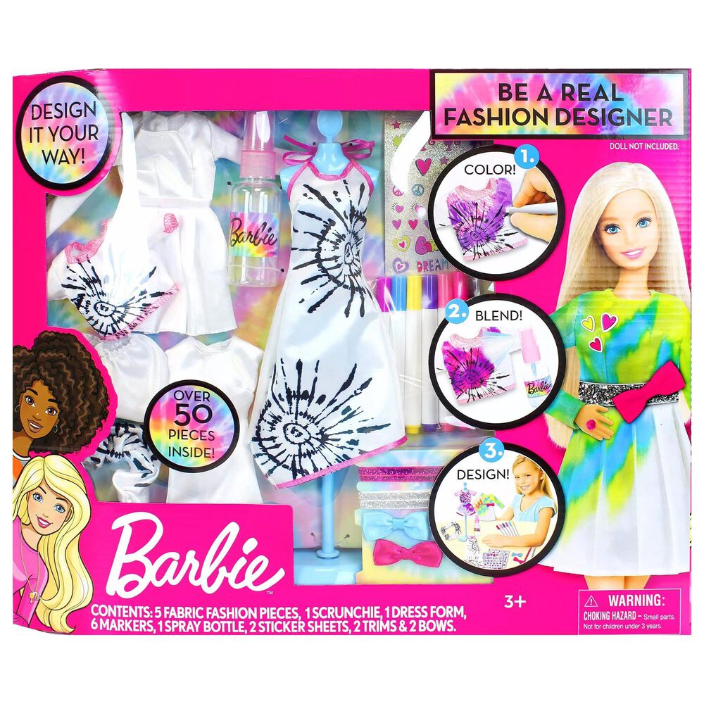 Tara Toy Corp Barbie Tie-Dye Be a Real Fashion Designer, , large