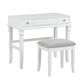 Linon Home Decor Angela Vanity with Stool in White, , large