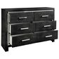 Ashley Kaydell 4-Piece Queen Upholstered Bed Set in Black and Dark Gray, , large