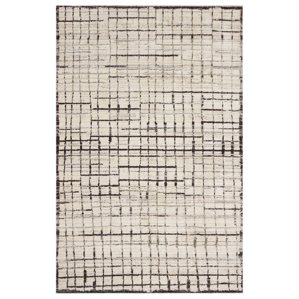 Jeremiah Brent x Loloi Bleecker Ivory and Charcoal 2"7" x 10" Runner, , large