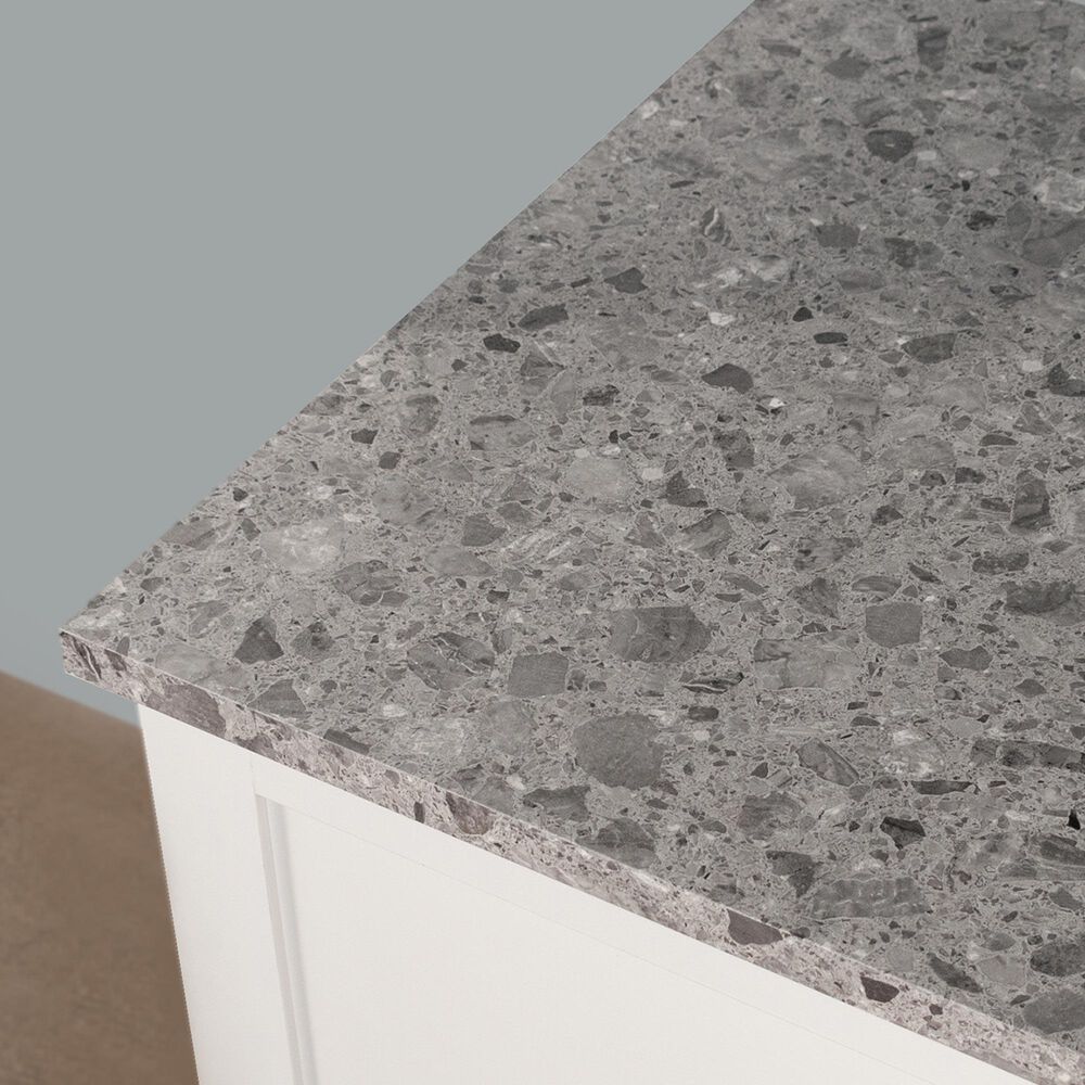 Sauder Bundled Cabinet with Faux Stone Top &amp; Doors, , large