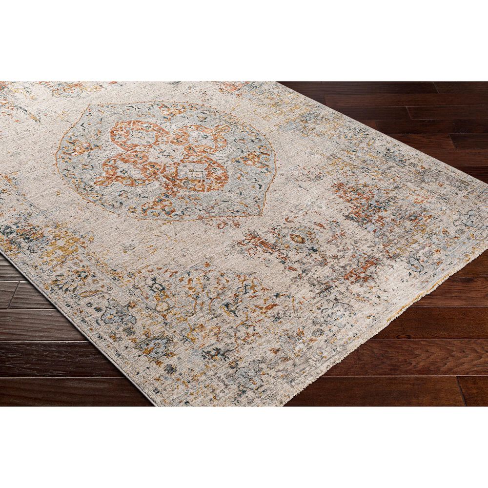 Surya Laila 5&#39; x 7&#39;6&quot; Orange, Teal, Sage, Saffron, Gray and Cream Area Rug, , large