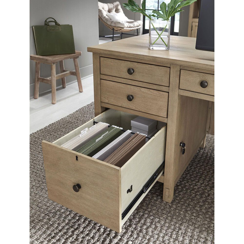 Riva Ridge Emerson 66&quot; Executive Desk in Light Elm, , large