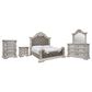 Millenium Bruchandi 5-Piece King Panel Bedroom Set in Antique White, , large