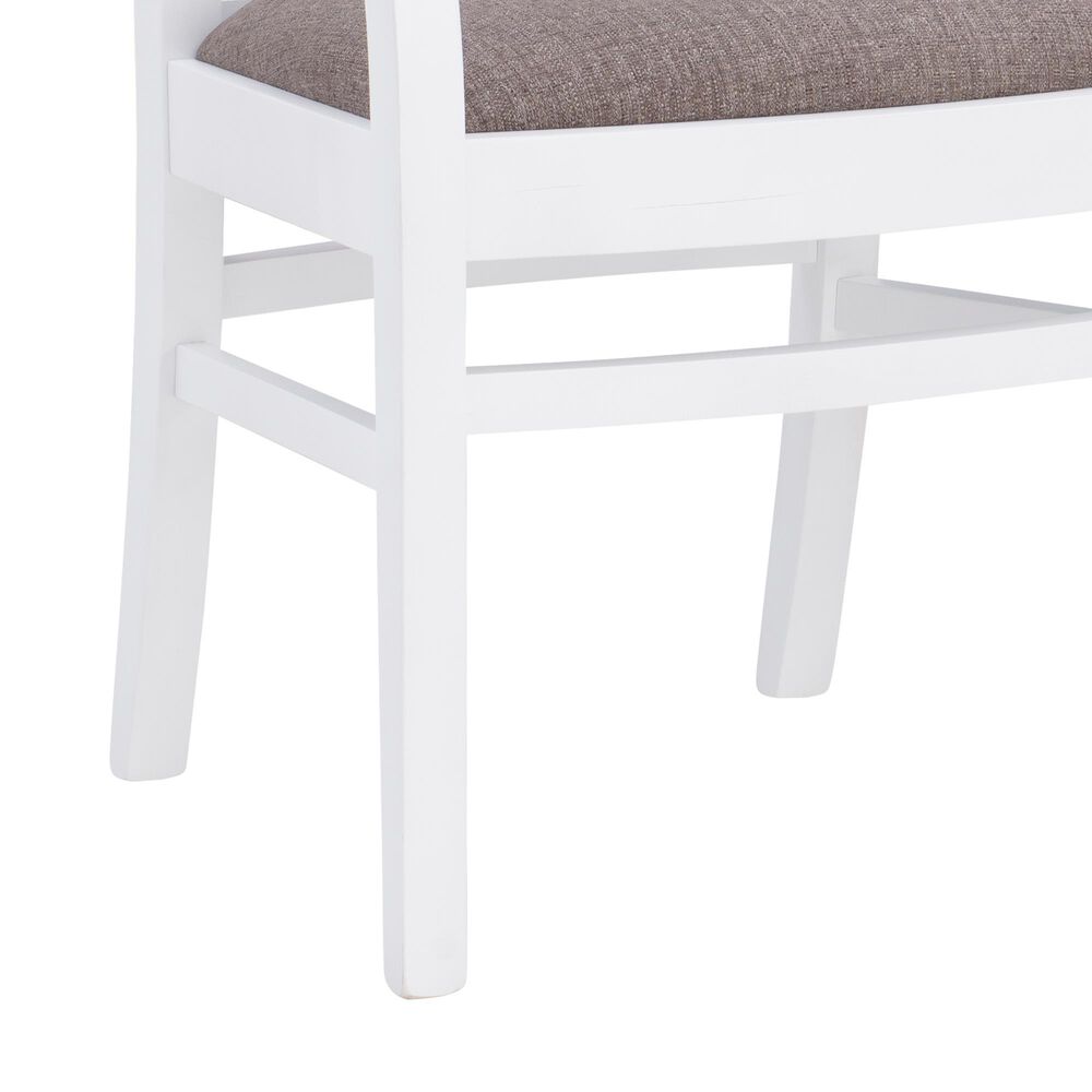 Linon Home Decor Samantha Woven Arm Chair in White, , large
