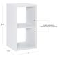 Linon Home Decor Galli 2-Shelf Bookcase in White, , large