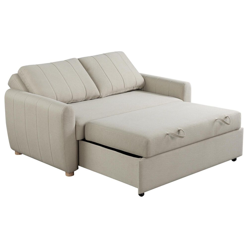 Lifestyle Solutions Galloway Convertible Loveseat in Beige, , large