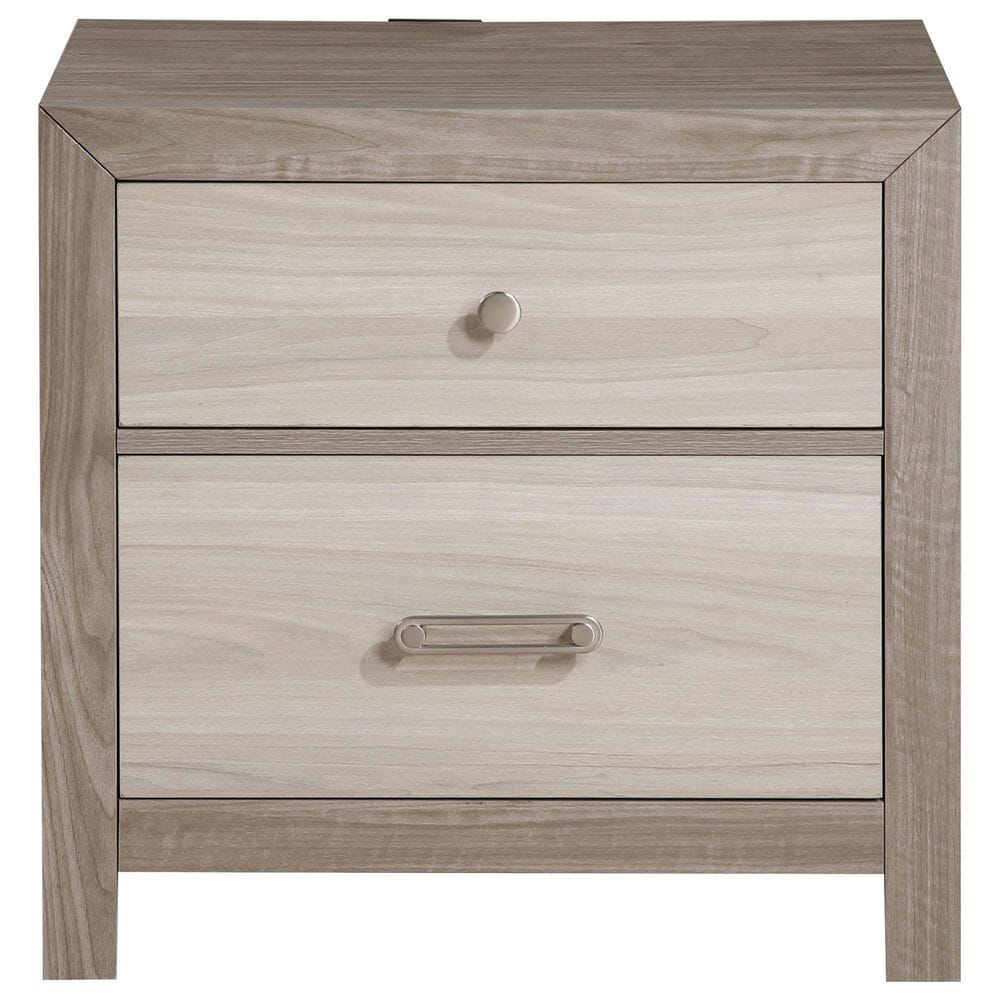 Boulder &amp; Pine Asher King Upholstered Bed with Dresser and Nightstand in Gray, , large