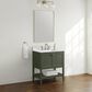 37B Ravello 30" Single Bathroom Vanity Cabinet in Deep Olive Green with Marble Top and Backsplash, , large
