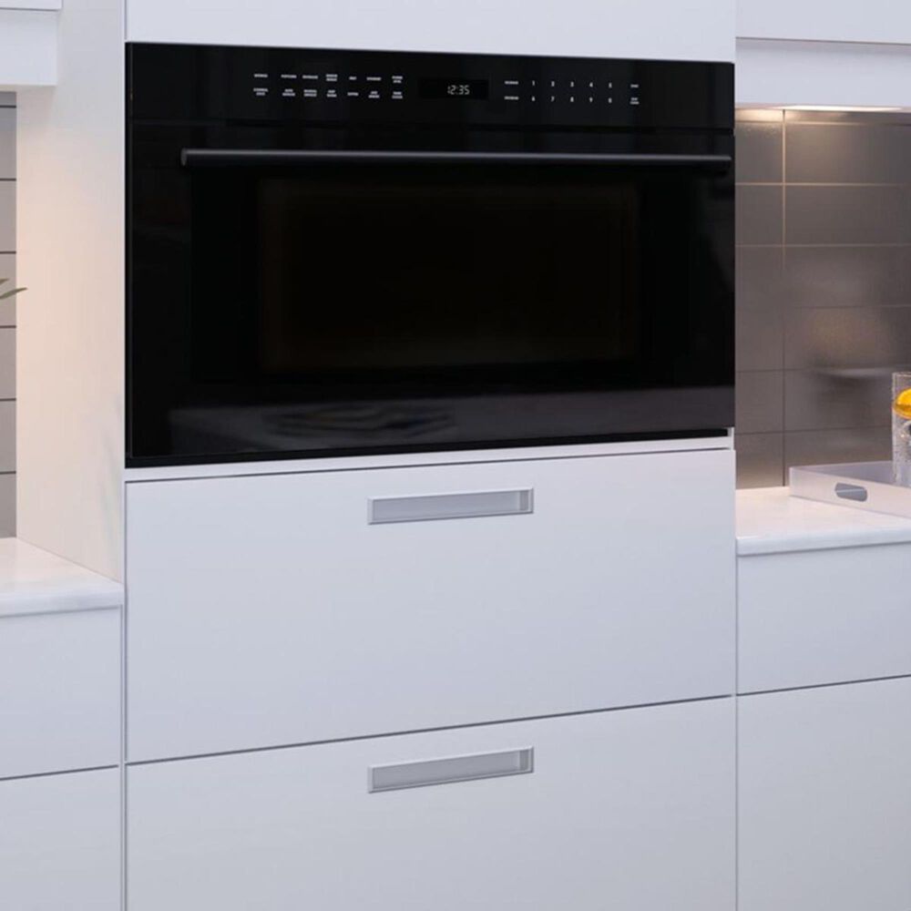 Wolf 30&quot; M Series Contemporary Drop-Down Door Microwave Oven in Black, , large