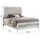 Everly Living Artic Queen Panel Bed in Gray and White, , large