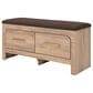 Ashley Kinlanni Storage Bench with Brown Cushion in Tan, , large