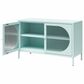 DHP Luna Wide 2-Door Accent Cabinet with Fluted Glass in Sky Blue, , large