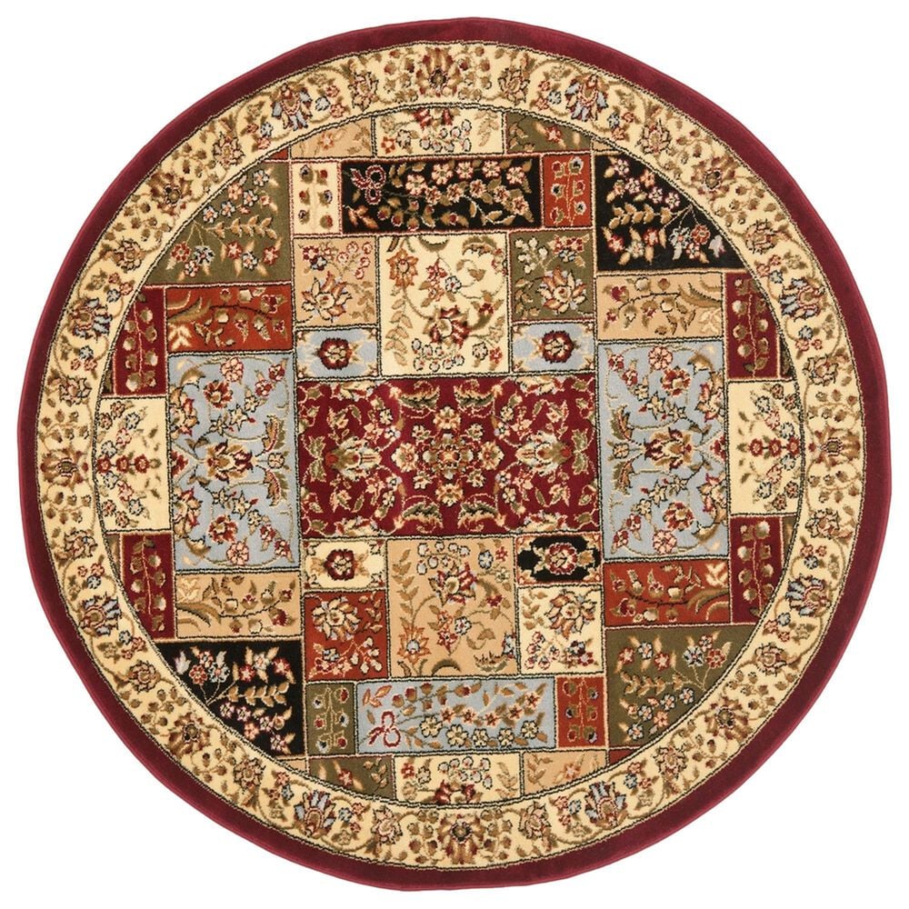 Safavieh Lyndhurst LNH318 10" Round Multicolor and Ivory Area Rug, , large