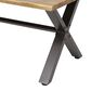 Hearth and Haven Outdoor Coffee Table with Metal X-Frame Base in Brown and Black, , large