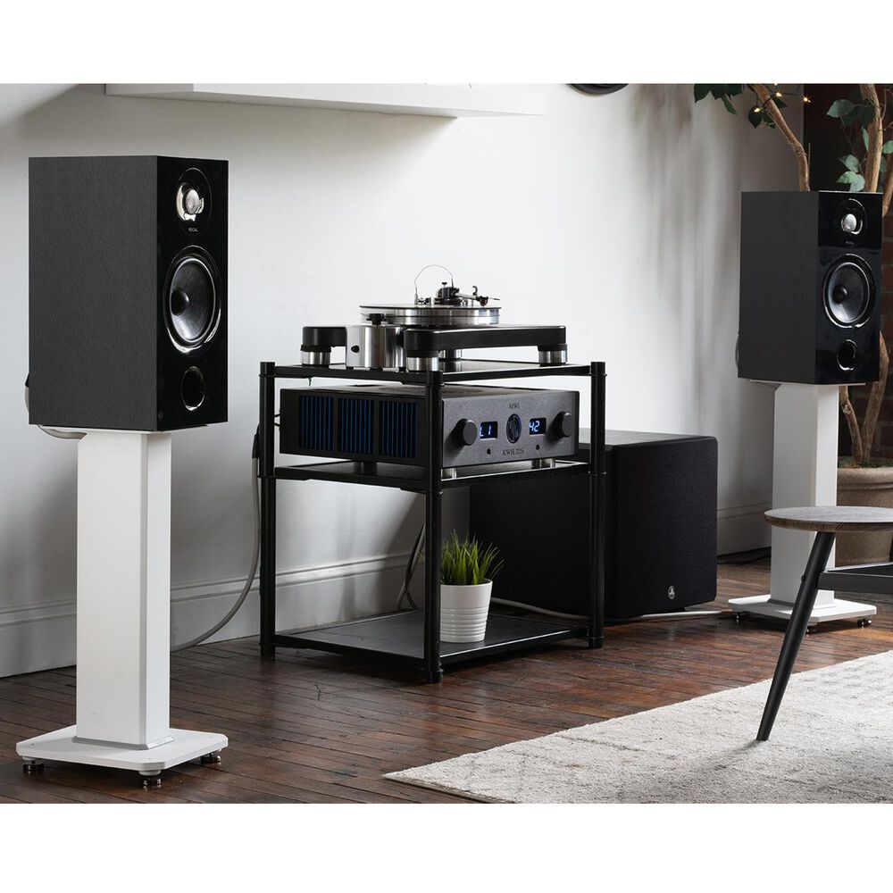 Kanto 22" Fillable Speaker Floor Stands in Matte White (Set of 2), , large