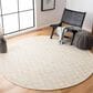 Safavieh Natura NAT503A 7" Round Ivory and Light Grey Area Rug, , large
