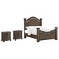 Mayberry Hill Brunswick Queen Panel Bed with Two Nightstands in Mahogany, , large