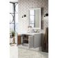 James Martin Vanities Athens 30" Single Bathroom Vanity in Glossy White with 3 cm Arctic Fall Solid Surface Top and Rectangular Sink, , large