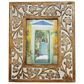 Maple and Jade Traditional Wood Photo Frame in Matte Brown and Whitewashed, , large