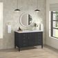 James Martin Vanities Myrrin 48" Vanity in Carbon Oak with 3 cm Arctic Fall Solid Surface Top, , large