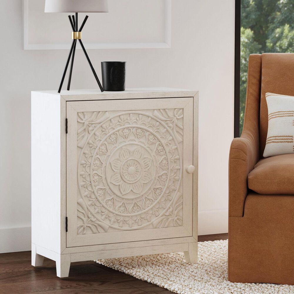 Linon Home Decor Grace Cabinet in Smokey White, , large