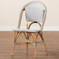 Baxton Studio Genica Side Chair in Black, White and Natural Brown, , large