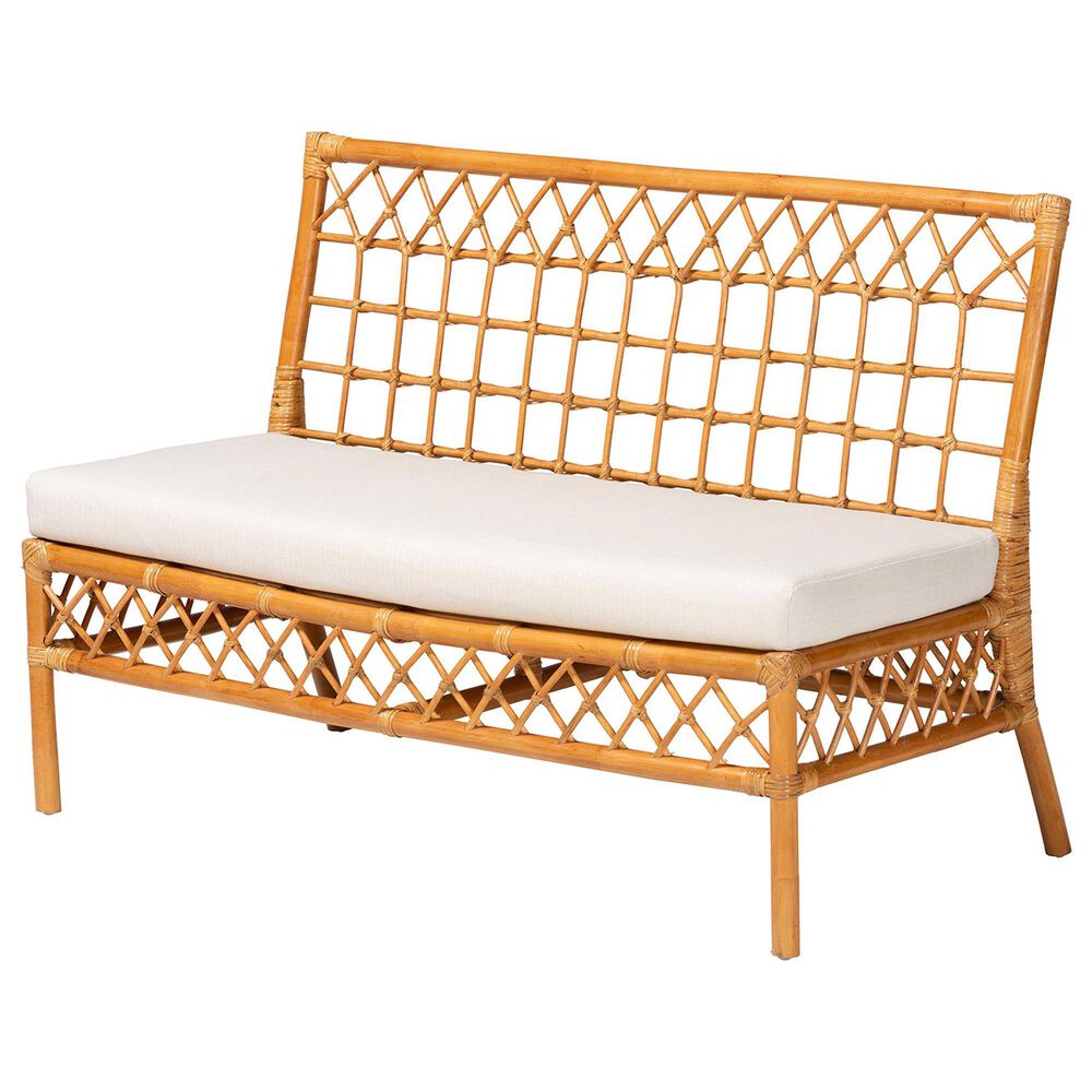 Baxton Studio Capella Dining Bench in Light Honey, , large