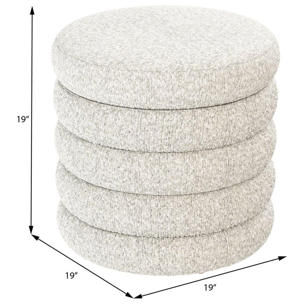 Golden Wave Furniture Zuri 19&quot; Ottoman with Storage and Tray in Soothe Fog, , large