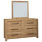 Viceray Collections Joinery 6-Drawer Dresser and Mirror in Natural Oak, , large