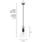 Hunter Klein 12" 1-Light Pendant in Noble Bronze, , large