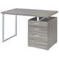Pacific Landing Brennan 3-Drawer Office Desk in Weathered Grey and Silver, , large