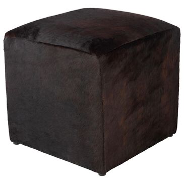 Surya Angus Pouf in Dark Brown, , large