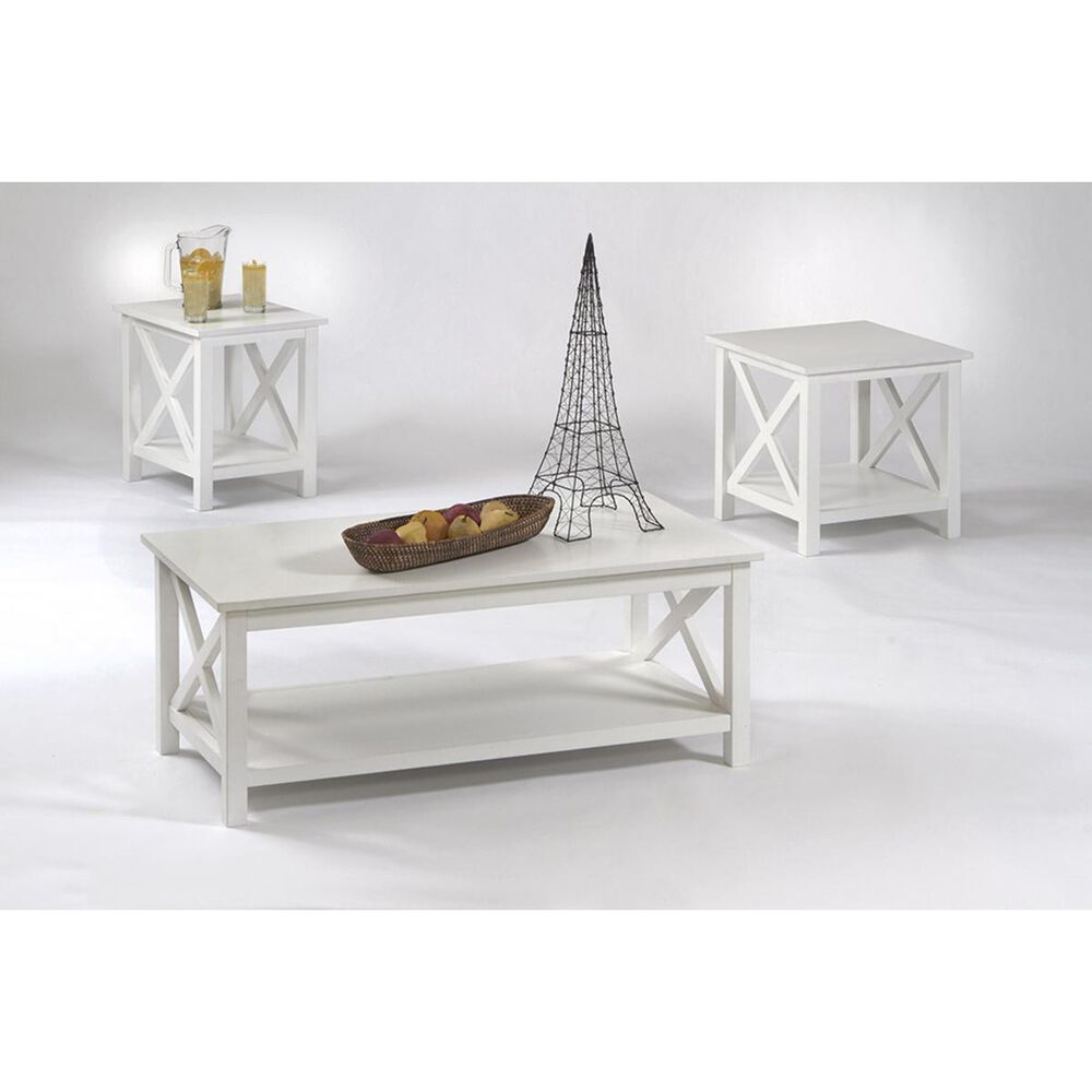 Tiddal Home Seascape Lift Top Cocktail Table Set in Textured White, , large
