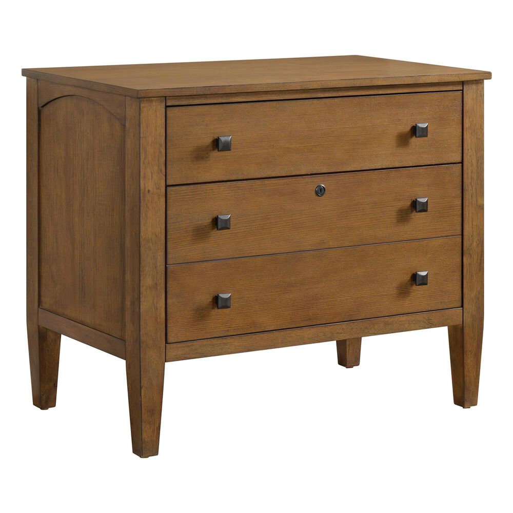 Mayberry Hill Portico 3-Drawer File Cabinet in Brown Oak, , large