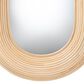 bali & pari Drucilla Rattan Oval Accent Wall Mirror in Natural Brown, , large
