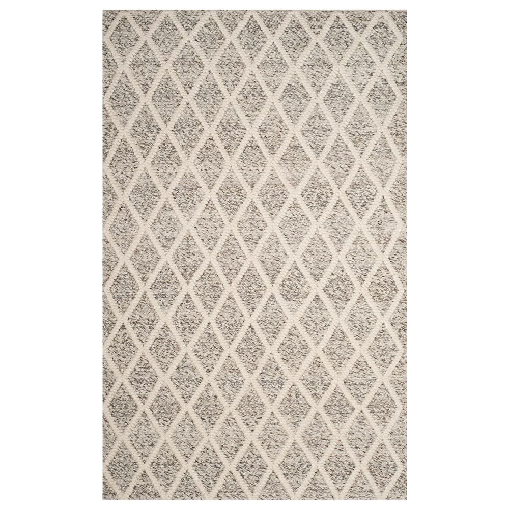 Safavieh Natura NAT711A 5" x 8" Ivory and Stone Area Rug, , large