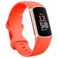 Fitbit Charge 6 Fitness Tracker Watch 36mm Champagne Gold Aluminum Case with Coral Band, , large