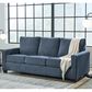 Ashley Rannis Stationary Queen Sofa Sleeper in Navy, , large