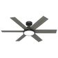 Hunter Donatella 52" Ceiling Fan with LED Lights in Matte Black, , large