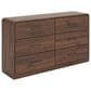 Ashley Fortlorn 6-Drawer Dresser in Walnut Brown, , large