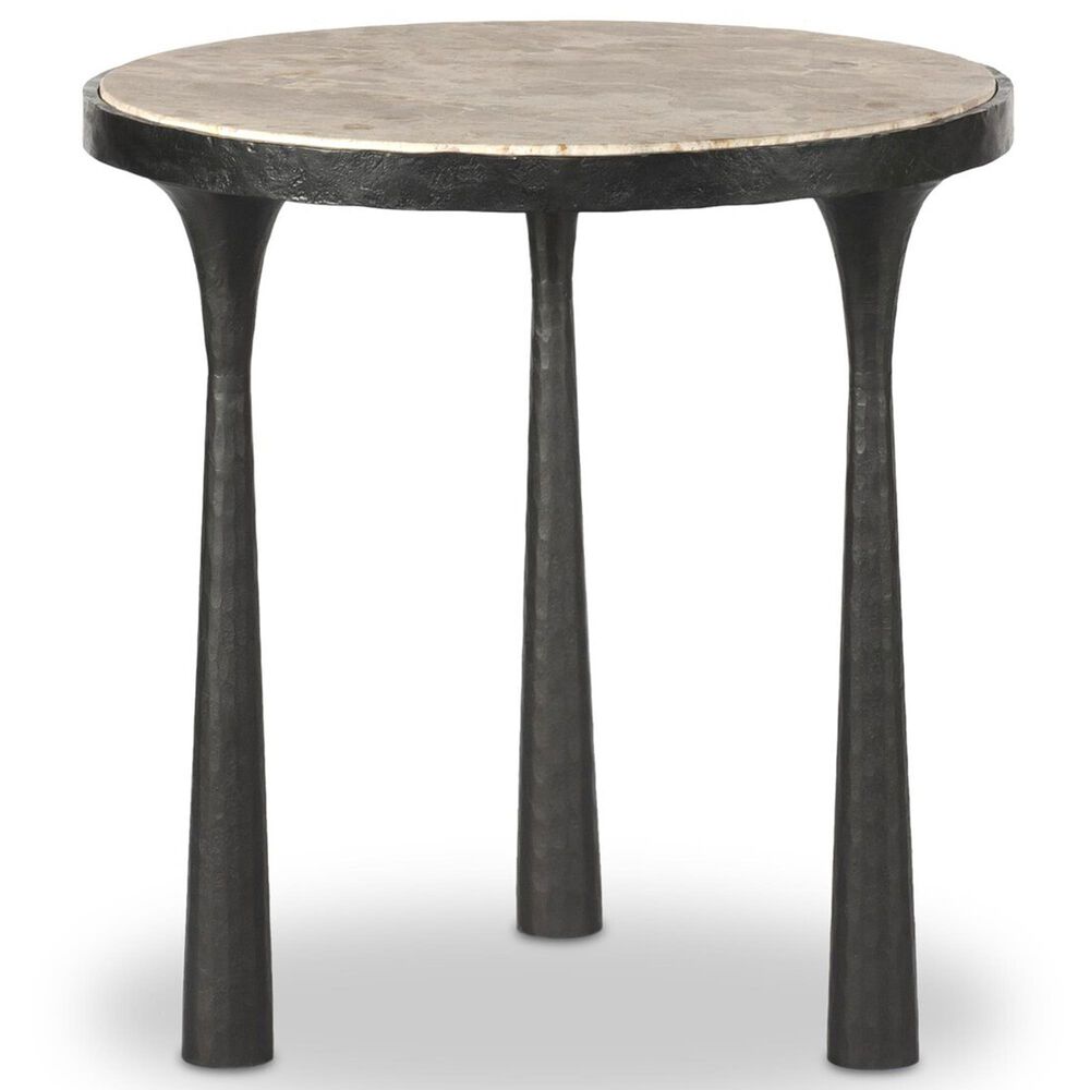 Four Hands Billings End Table in Fossil Marble, , large