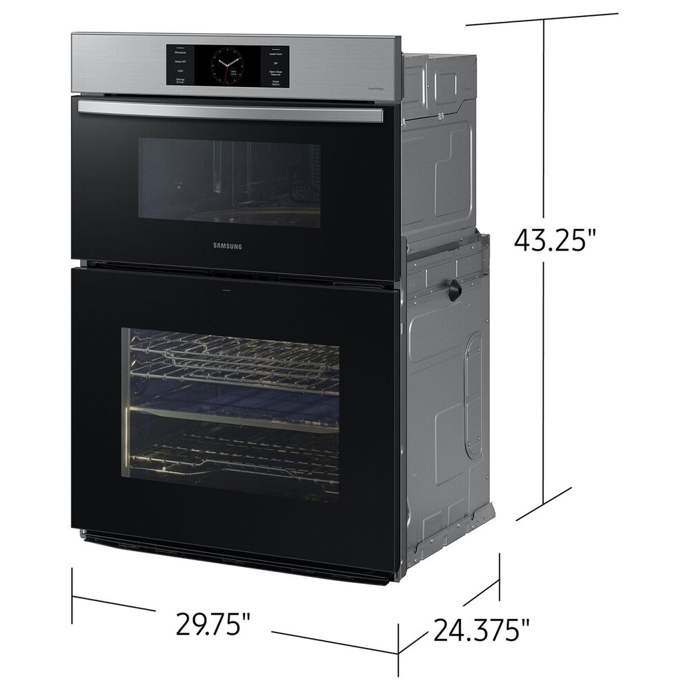 Samsung 2-Piece Kitchen Package with Bespoke 30" Combination Wall Oven and 30" Electric Cooktop in Stainless Steel, , large