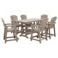 Ashley Seacliff Beach 7-Piece Patio Counter Height Dining Set in Medium Brown, , large
