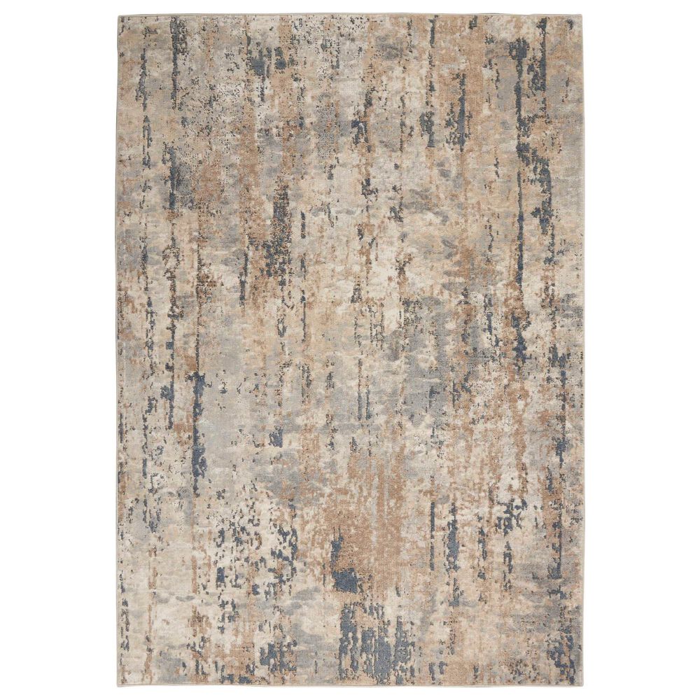 Nourison Quarry QUA01 3"9" x 5"9" Beige and Grey Area Rug, , large