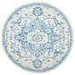 Safavieh Micro-Loop 5" Round Ivory and Blue Area Rug, , large