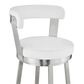 Blue River Bryant 30" Swivel Barstool with White Cushion in Stainless Steel, , large