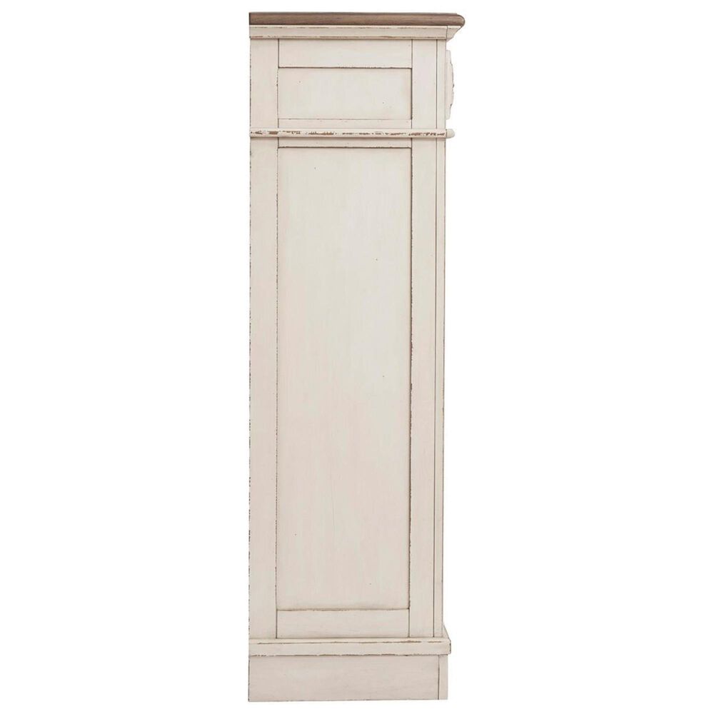 Ashley Realyn 5 Drawer Chest in Chipped White and Brown, , large