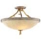 Corbett Lighting Parc Royale 3-Light Semi Flush Mount in Vintage Gold Leaf and Stria Silver Leaf, , large