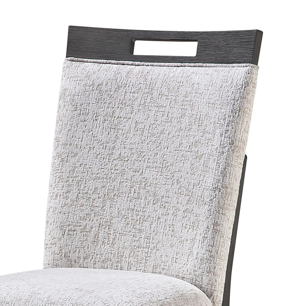 Modern Market Side Chair with Beige Upholstered in Dark Brown, , large